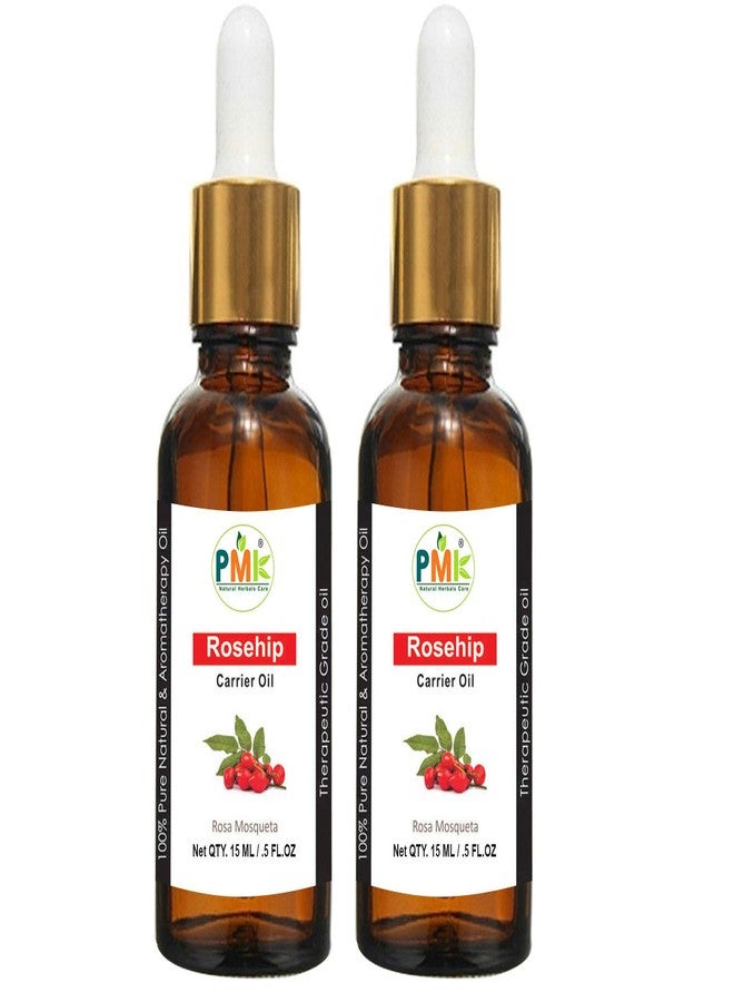 PMK Pure Natural Rosehip Cold Pressed Carrier Oil (15ML Pack of 2) - Image 2
