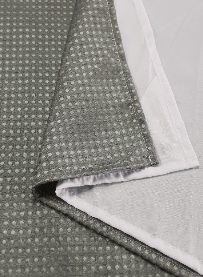 Noon East No Hook Shower Curtain with Snap in Liner Replacement - Waterproof Fabric - Waffle Pattern, 180x188cm Size - Grey - Image 4