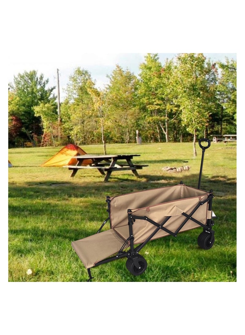 توبيز عربة توبي للتخييم في الهواء الطلق، مقابض العربة قابلة للتعديل ويمكن طيها في عربة خارجية خفيفة الوزن ذات أربع عجلات للبستنة والرياضة والتخييم والنزهات - Image 4
