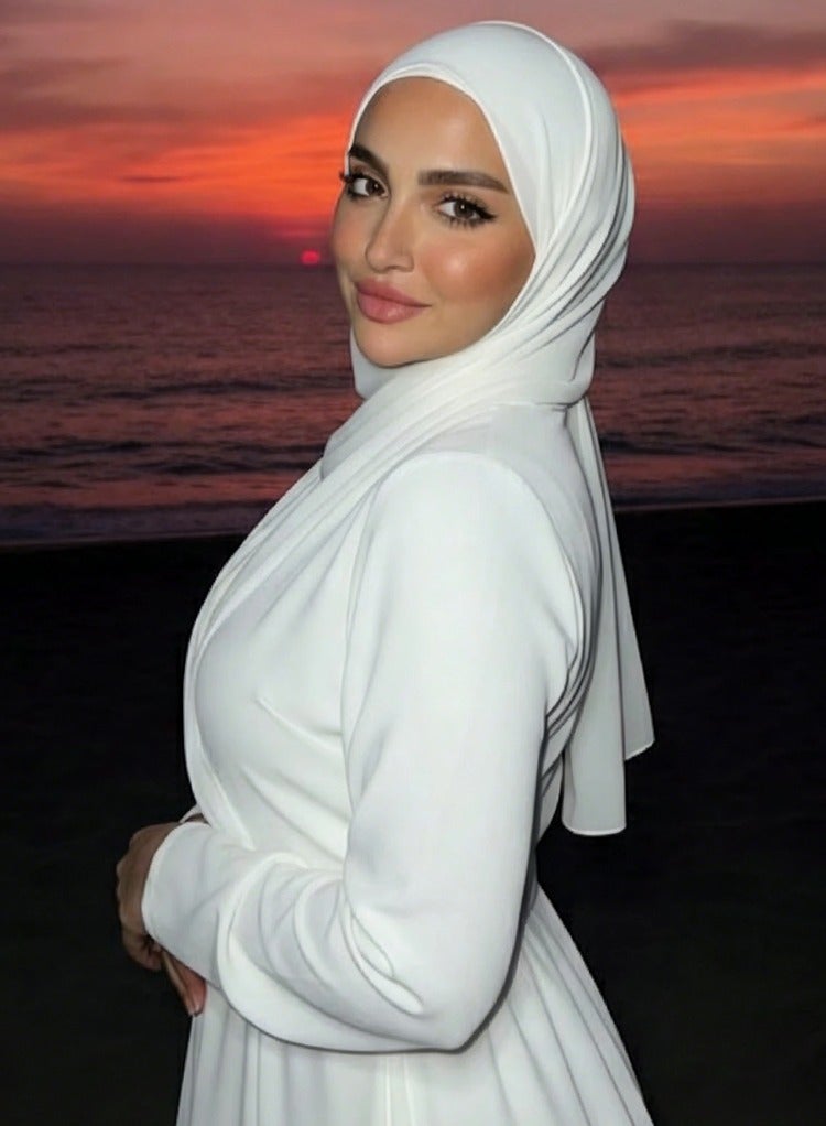 ISI Solid Color Bubble Chiffon Scarf for Women Fashion Soft Hijab Long Scarfs Wrap Scarves - Image 1