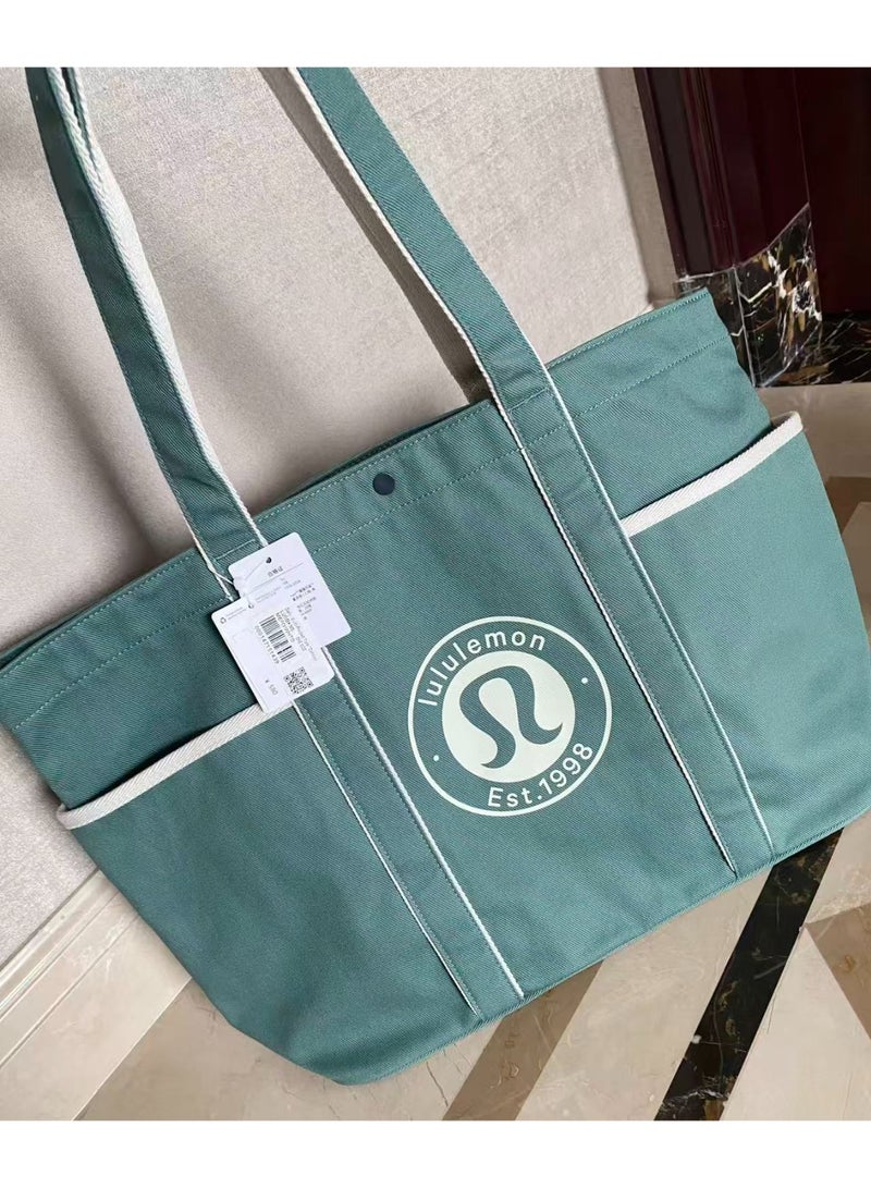 لولوليمون حقيبة لولو قماش 20 لتر، حقيبة تنس يوغا رياضية، حقيبة يد متعددة الوظائف، حقيبة شاطئ غير رسمية - Image 1