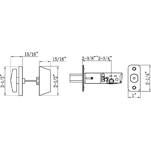 Design House 740423 Single Cylinder 6Way Universal Deadbolt with Latch Satin Nickel - Image 3