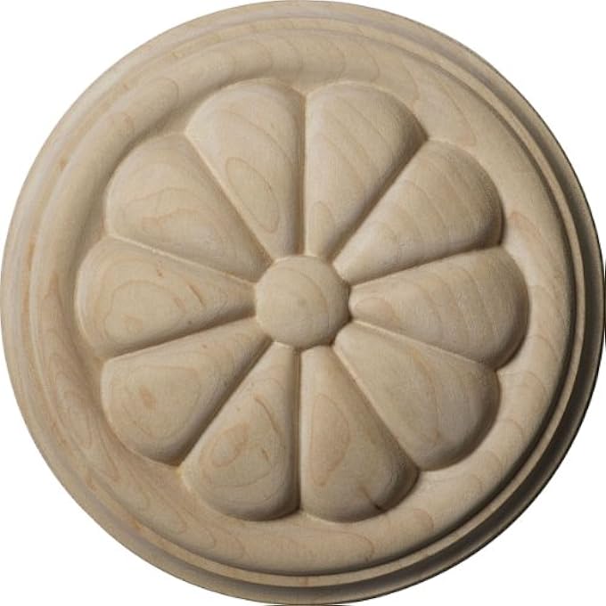 ROS05X05REMA ROSETTE, 5"W X 5"H X 3/4"P, MAPLE - Image 1