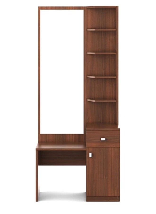 KARNAK Karnak Kosmo Premium Dressing Table – Brown  Wooden Dressing Table with Mirror & Storage  Durable Vanity Table for Bedroom 