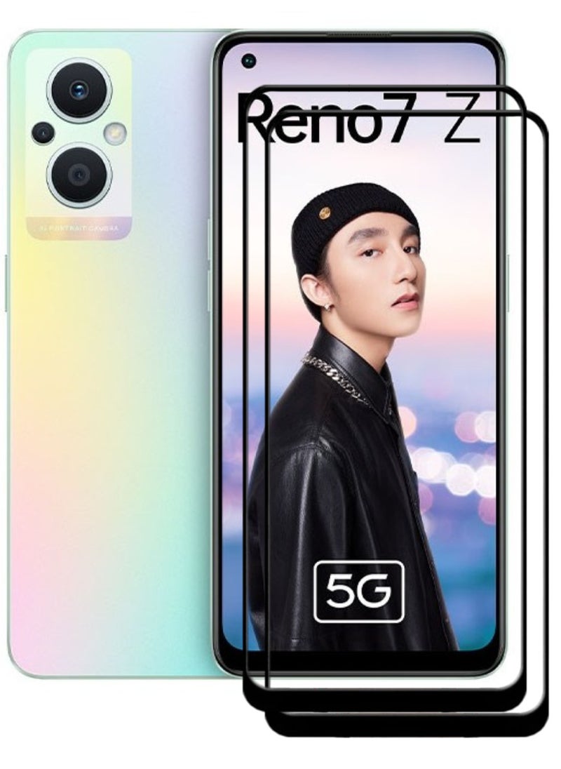 ACLIX 2 Pieces Antistatic ESD Dustproof Premium Quality High Definition Tempered Glass Screen Protector Designed For Oppo Reno7 Z 5G - Image 1