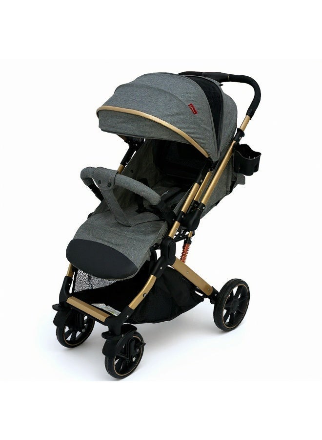 belecoo Luxury All-Terrain Travel System Stroller – Compact Fold, Adjustable Recline, and Superior Shock Absorption, Code (B1) - Image 3