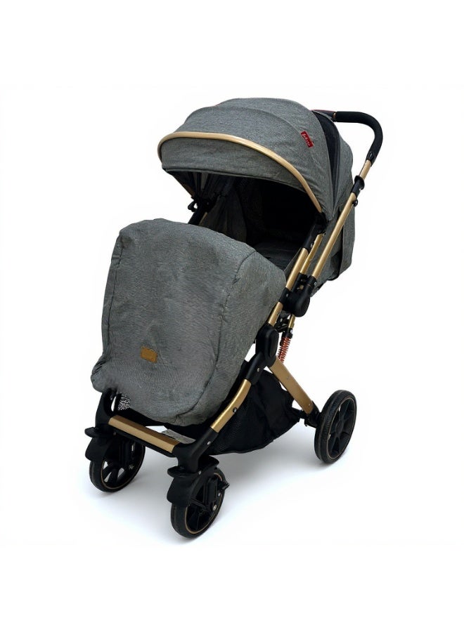 belecoo Luxury All-Terrain Travel System Stroller – Compact Fold, Adjustable Recline, and Superior Shock Absorption, Code (B1) - Image 2