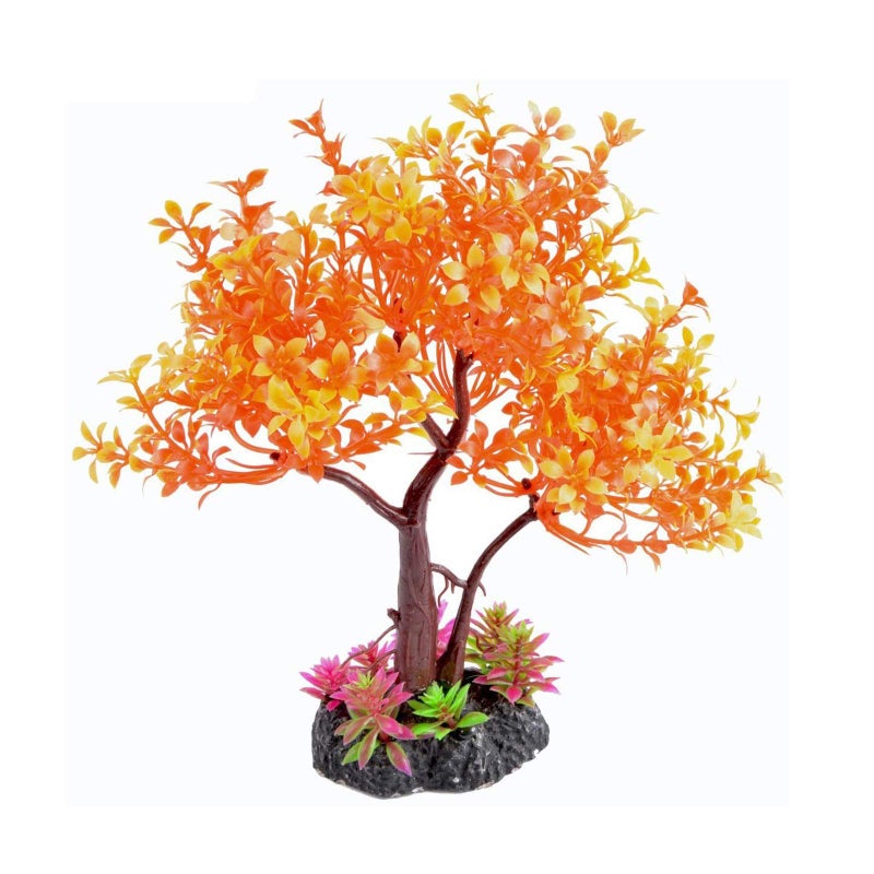 Saim Plastic Plants Artificial Orange Yellow Tree for Fish Tank Decorations Aquarium Decor Bonsai Ornament 86 Height