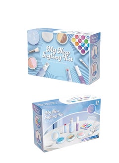 Angmei Kids Makeup Kit for Girls Blue Makeup Set, Real Washable Make up Kit for Little Girl Princess Toddler Makeup for Kid Birthday Gifts Toys for Girls  - Image 3