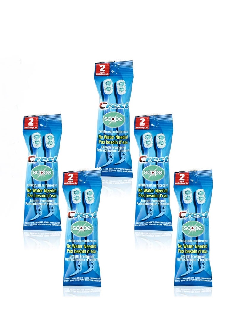 Crest Mini Brushes-Disposable Toothbrushes 5 x 2