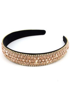 Wecoe Rhinestone Headband Women Girls Bling Headbands Fashion Diamond Headband Crystal Sparkly Headbands Glitter Headband Hair Band Hair Hoop Hair Accessories Gifts For Women Girls Ladies (Coffee)  - Image 1