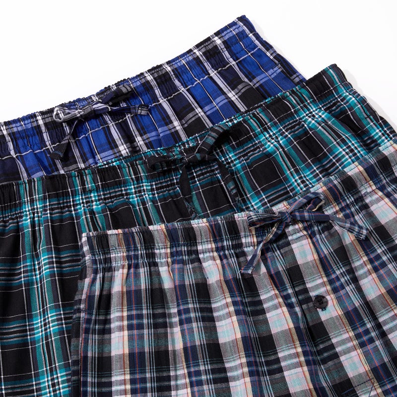 JupiterSecret Mens Pajama Pants Set Cotton Lightweight Plaid Sleep & Lounge Pants, PJ Bottoms with Pockets and Button Fly - Image 5
