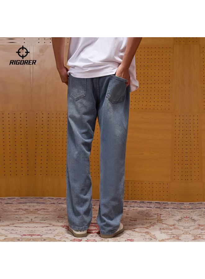Rigorer Men's Lightweight Soft Versatile Vintage Straight-leg Jeans Casual Pants - Image 4