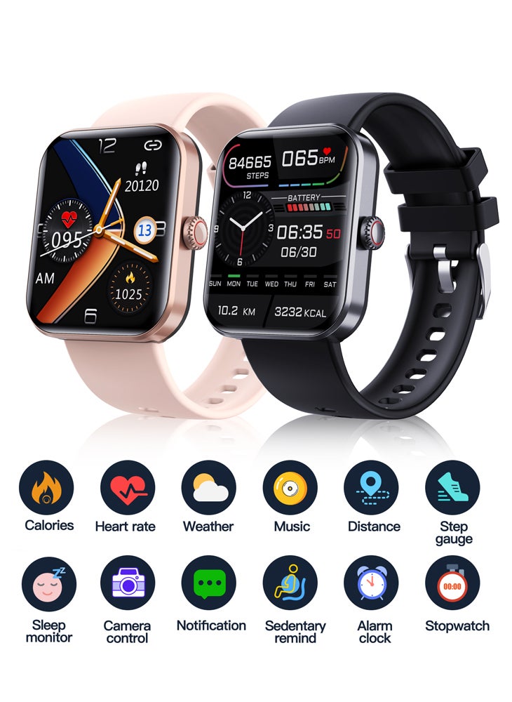 تشوميل ساعة F57L الذكية بشاشة كبيرة مقاس 1.91 بوصة لمراقبة نسبة السكر في الدم وضغط الدم غير الجراحية ساعة رياضية - Image 4