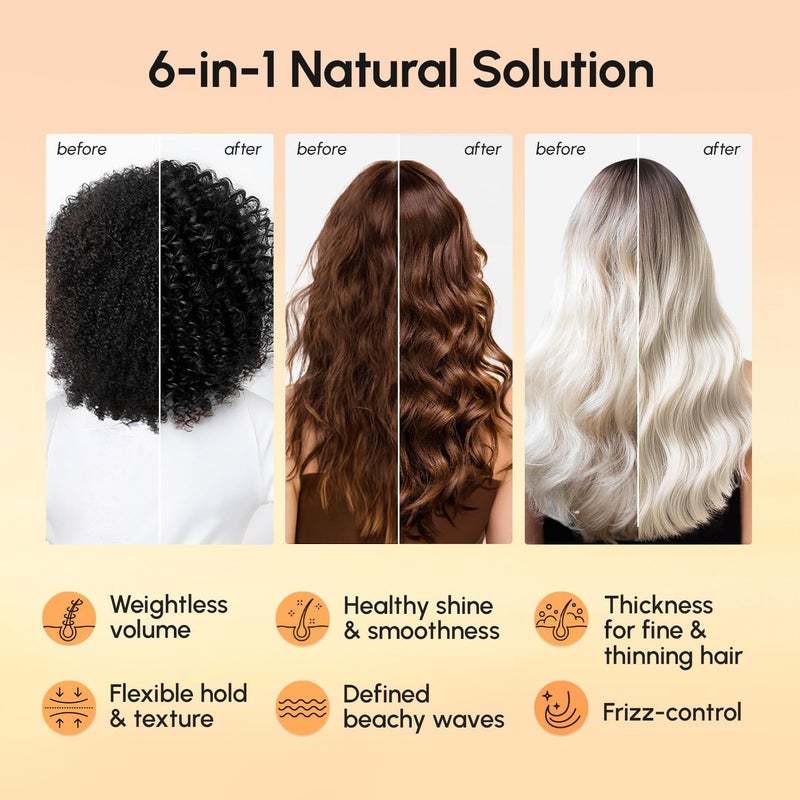 MAREE Texture Spray for Hair Women â€“ Sea Salt Spray with Keratin, Vitamin B5 & Plant Proteins Hairspray â€“ Flexible Hold Non-Sticky Texturizing Spray â€“ Sea Salt Hair Spray Natural Volume & Beach Waves - Image 3