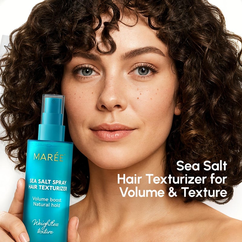 MAREE Texture Spray for Hair Women â€“ Sea Salt Spray with Keratin, Vitamin B5 & Plant Proteins Hairspray â€“ Flexible Hold Non-Sticky Texturizing Spray â€“ Sea Salt Hair Spray Natural Volume & Beach Waves - Image 2