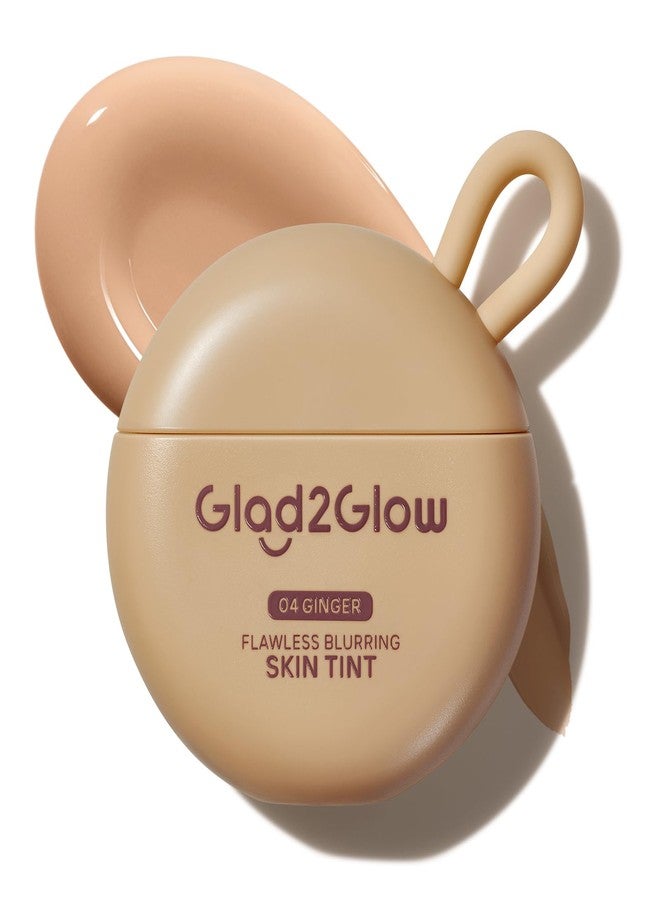 Glad2Glow Flawless Blurring Skin Tint, Buildable Medium Coverage, Squalane Hydrating, 12HR Oil Control Long Lasting, Lightweight Non-Cakey Makeup, Diverse Skin Tones (04 Ginger) - Image 1