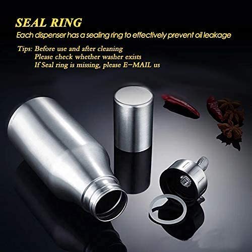 Aktnil 1000ml Stainless Steel Leak Proof Oil Dispenser Bottle for Kitchen Oil Vinegar Bottle Pack of 1 - Image 3