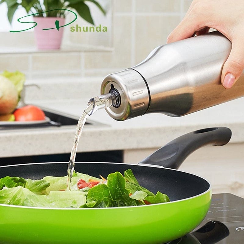 Aktnil 1000ml Stainless Steel Leak Proof Oil Dispenser Bottle for Kitchen Oil Vinegar Bottle Pack of 1 - Image 4
