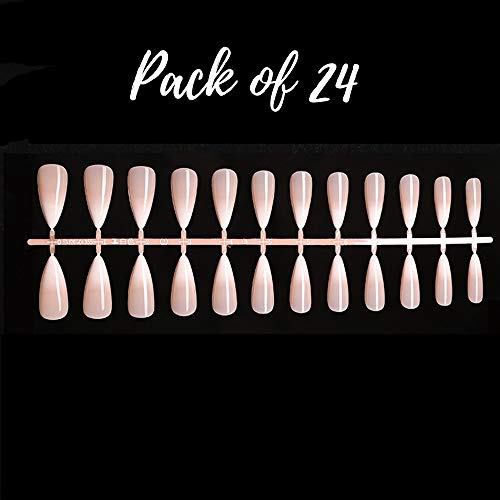 Artquee 24pcs French Nude Pink Ombre Stiletto Long Glossy Fake Nails Press on Nail False Tips Manicure for Women - Image 5