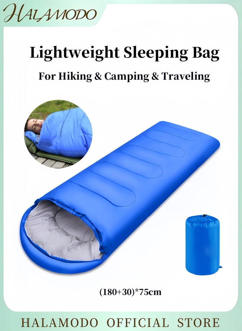 HALAMODO Sleeping Bag Lightweight Sleep Bags Microfiber Filled Waterproof Indoor & Outdoor Sleeping Bag with Zippers & Pouch for Hiking & Camping & Traveling & Mountaineering  - Image 1