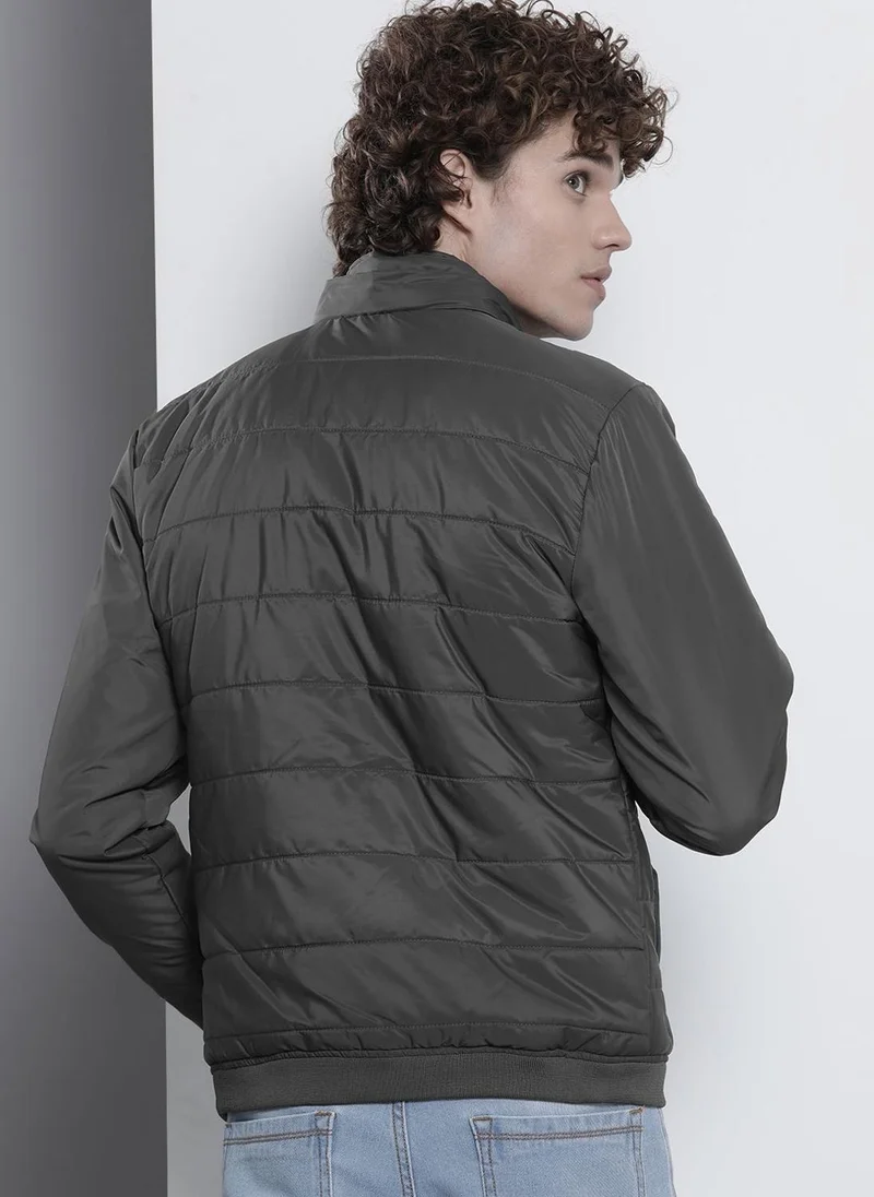 ذا انديان كراج كو Men Slim Fit Solid Puffer Jackets