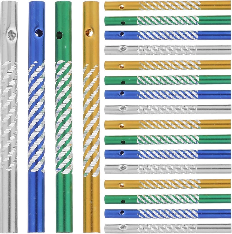 41pcs Wind Chime Tubes for Crafts - Aluminum Pipe with Pre-Drilled Hole - Metal Tone Empty Tubes & 2m Line for Home Garden Outdoor Decorations - Image 1