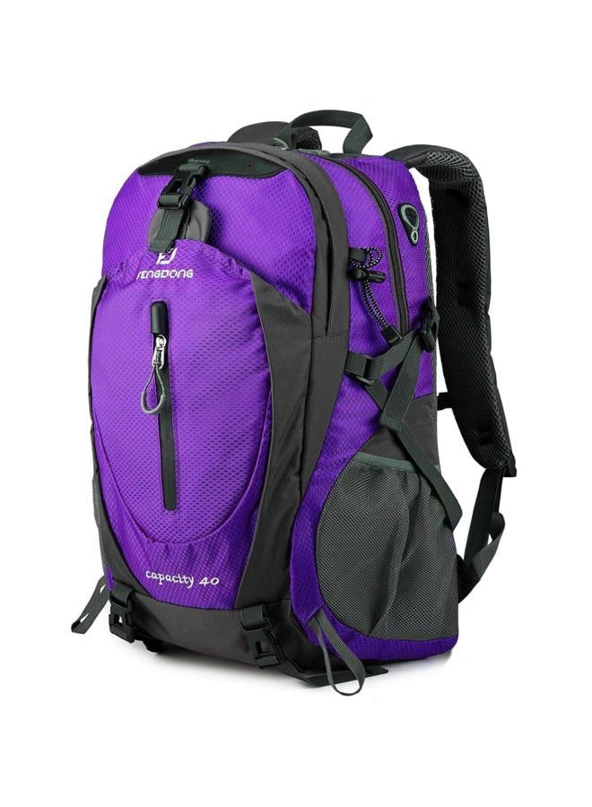 FENGDONG 40L Waterproof Lightweight Outdoor Daypack Hiking,Camping,Travel Backpack for Women Men Purple - Image 1