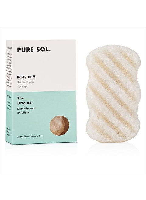 Pure SOL. Konjac Exfoliating Bath Sponge - Original Exfoliator Sponge – Konjac Sponge for Sensitive Skin - Deep Cleansing, Clean Pores, Remove Impurities - 100% Natural and Good for All Skin Types