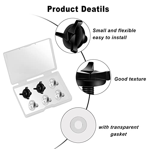 AIEX 7pcs Motorcycle Helmet Screws, Motorcycle Helmet Visor Screws Helmet Visor Clips Motorcycle Helmet Accessories (Black, Silver) - Image 3