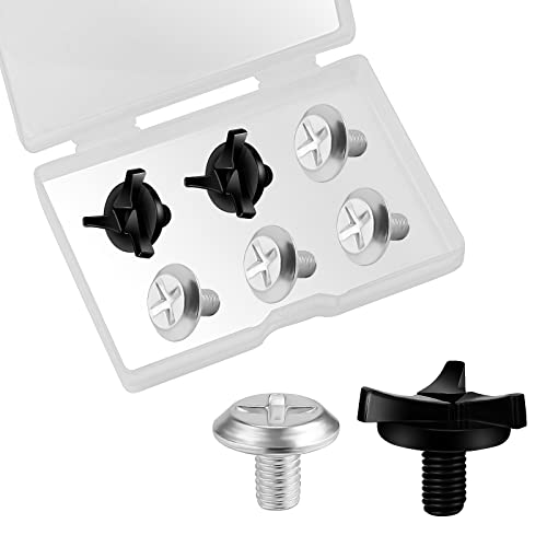 AIEX 7pcs Motorcycle Helmet Screws, Motorcycle Helmet Visor Screws Helmet Visor Clips Motorcycle Helmet Accessories (Black, Silver) - Image 1