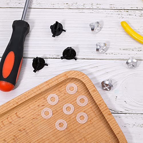 AIEX 7pcs Motorcycle Helmet Screws, Motorcycle Helmet Visor Screws Helmet Visor Clips Motorcycle Helmet Accessories (Black, Silver) - Image 4