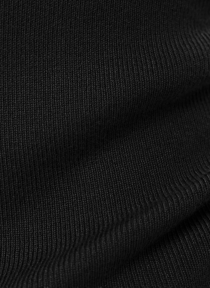 Lichi Viscose jumper with gathering and gold detailing on the collar