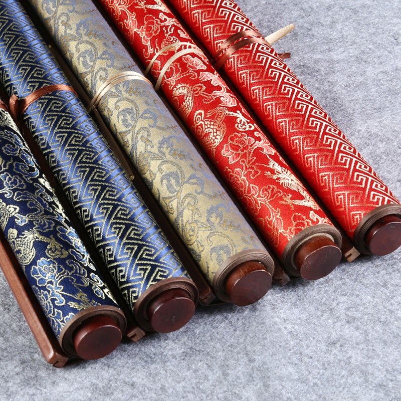 2pcs Imitation Rice Paper Many Times Water Writing Cloth Scroll Brush Water Writing Cloth for Woman (38x88cm Printing Blank) - Image 5