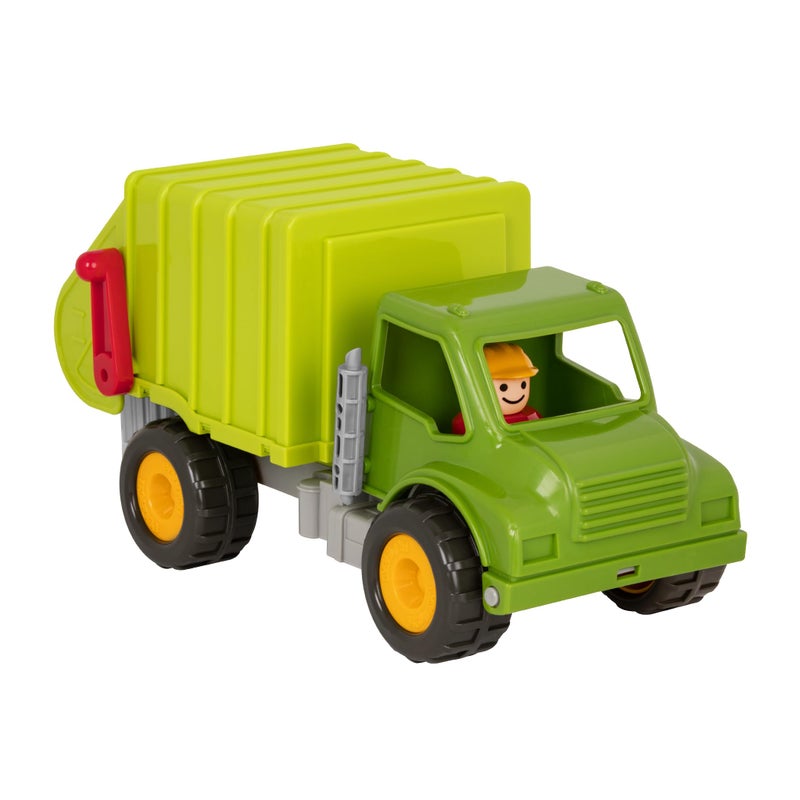 Battat Green Recycling Truck Classic Toddler Trucks Eco Friendly Toy Soft Rubber Wheels 18 Months Garbage Truck - Image 2