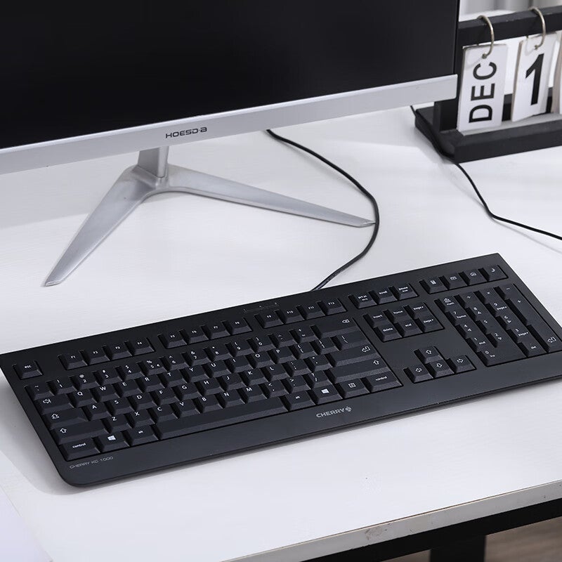 CHERRY KC1000 Membrane Keyboard, Office Keyboard, Quiet Wired Laptop External Keyboard, Slim And Lightweight, Durable, Chocolate Keys, Multimedia Additional Keys, Black - Image 5