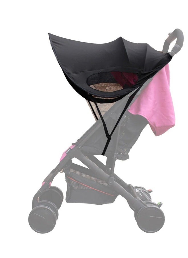 GGEROU Baby Pram Sun Shade Cover Baby Stroller Awning Pushchair Sun Canopy Anti-UV Sun Cover Umbrella Baby Carriage Sun Shield Buggy Sun Visor Parasol  - Image 2