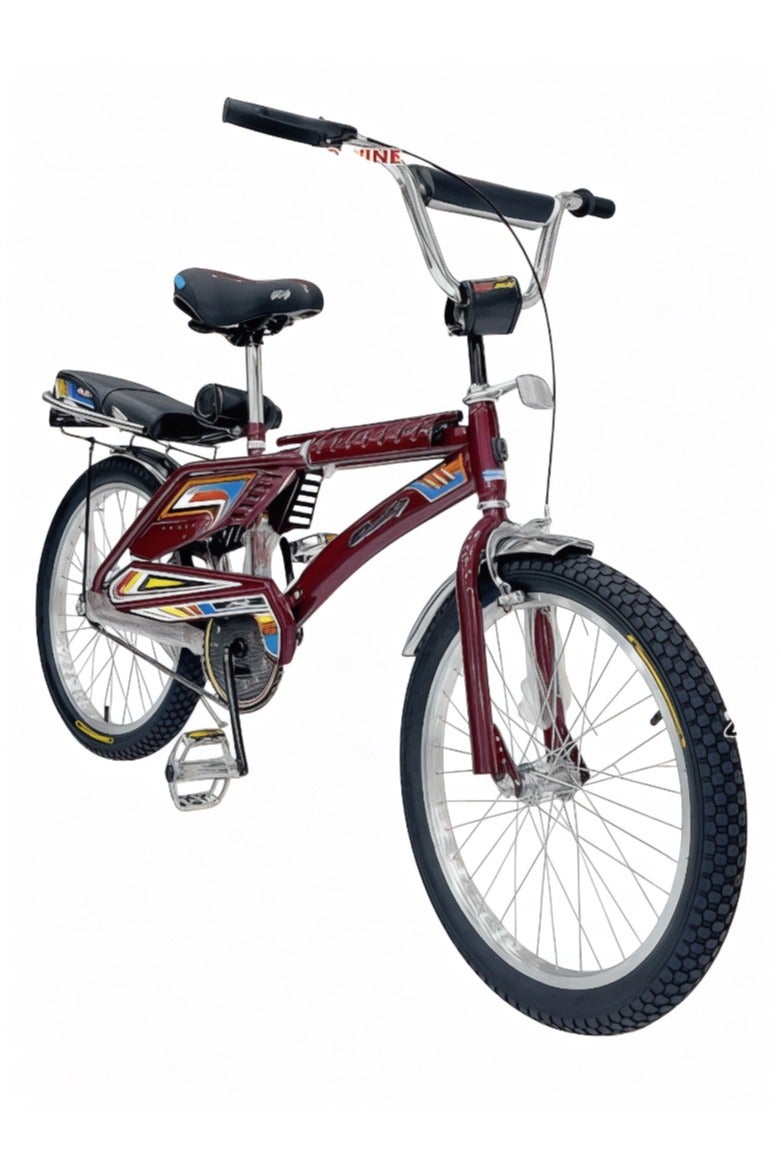 Rambo Bicycle 20 Inch with Air Tire, Original Adjustable with Double Seat - Red Wine