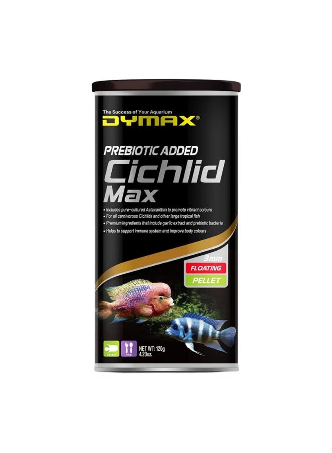 Dymax Cichlid Max Prebiotic Floating Pellet Fish Food 120g / 400ml