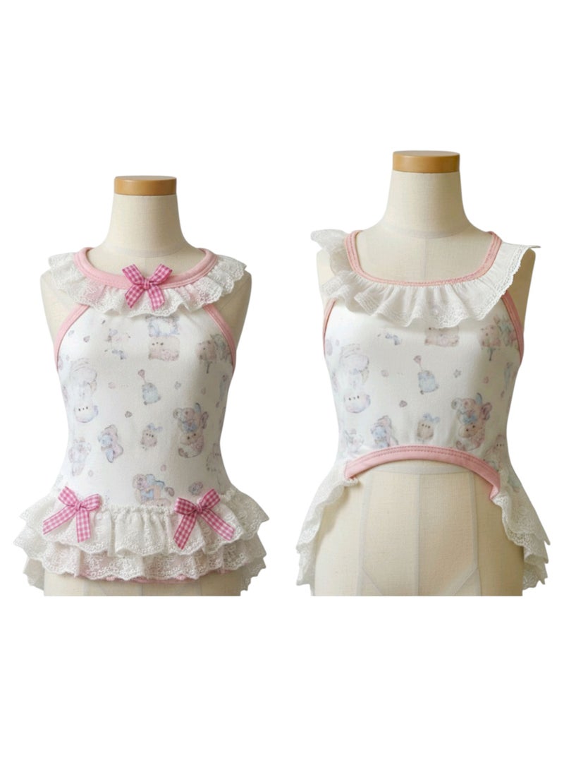 A.M Pet clothes spring and summer style light and comfortable small and medium-sized pets universal lace skirt Maltese Bichon - Image 3