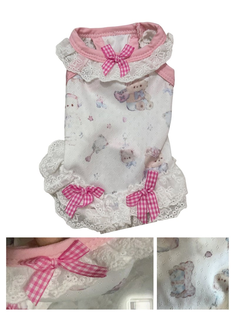 A.M Pet clothes spring and summer style light and comfortable small and medium-sized pets universal lace skirt Maltese Bichon - Image 4