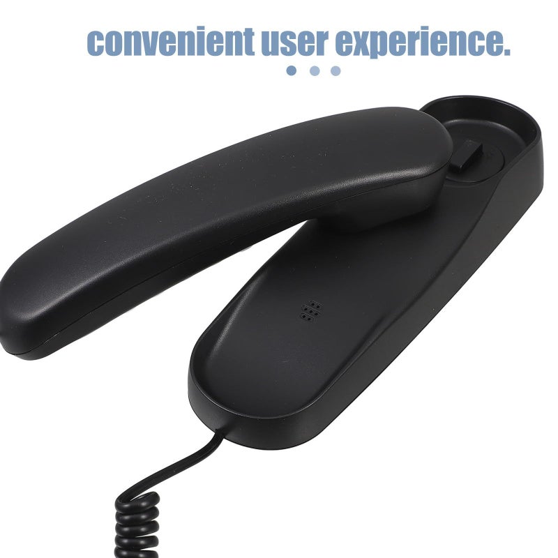 Retro Wall Mounted Telephone Wired Landline Phone Black Tray Style For Home Office Hotel Use - Image 4
