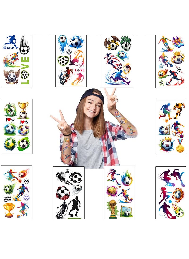 Nakhl 20sheet Funny Cartoon Football Temporary Tattoos - Perfect for Soccer Fans, World Cup Parties, Sport Events & Festive Celebrations - Waterproof Fake Tattoo Stickers for Kids & Adults  - Image 4