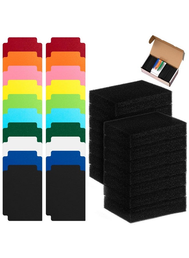 Suilung 50 Pcs Trading Card Dividers and 24 Pcs Card Dividers Foam High Elasticity Sponge Multicolor Page Plastic Separator with Tab Shock Absorbing Insert for Storage Box Game Sport Protection - Image 1