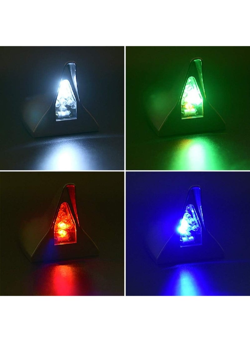 Shark Fin Antenna Solar Power LED Warning Tail Light Car Roof Antenna Decor Tail Light (Grey) - Image 4