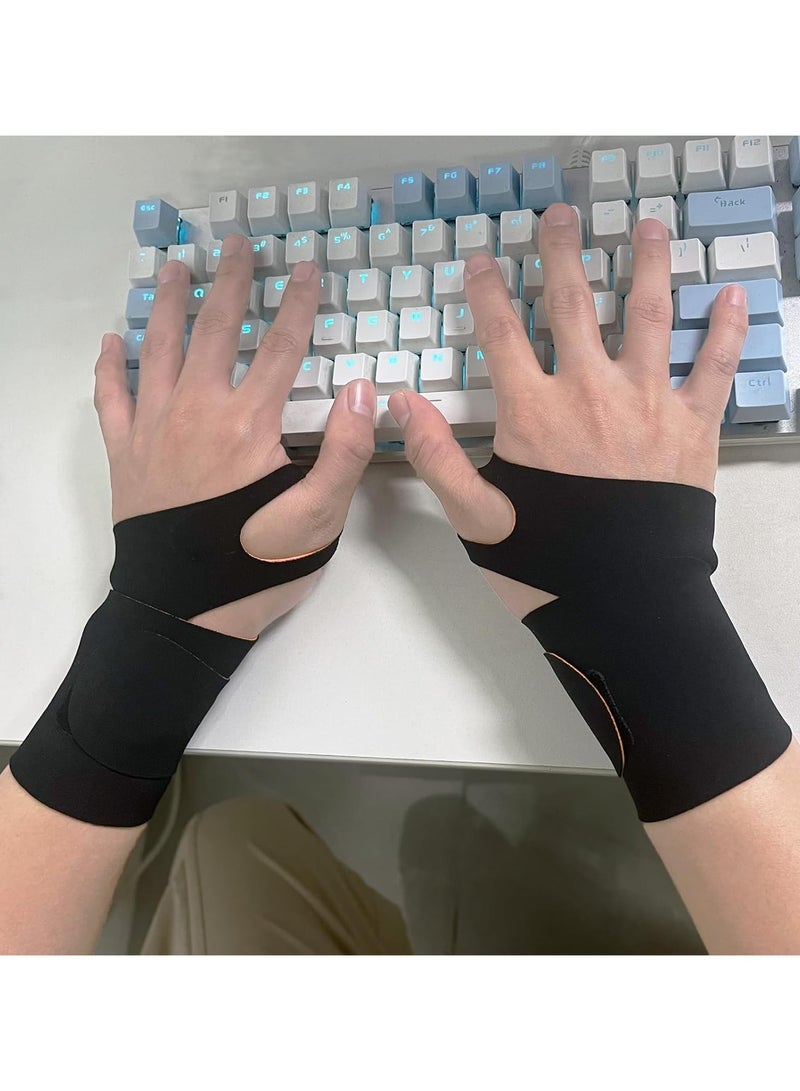 دان كولين اثنين من حماية المعصم الرفيعة للغاية، تدليك العناية المعصم المرنة مع التهاب المفاصل والتهاب الكرياتين، ودعم سوار المعصم، وتخفيف الألم، والضغط، ودعم عشاق اللياقة البدنية - Image 3