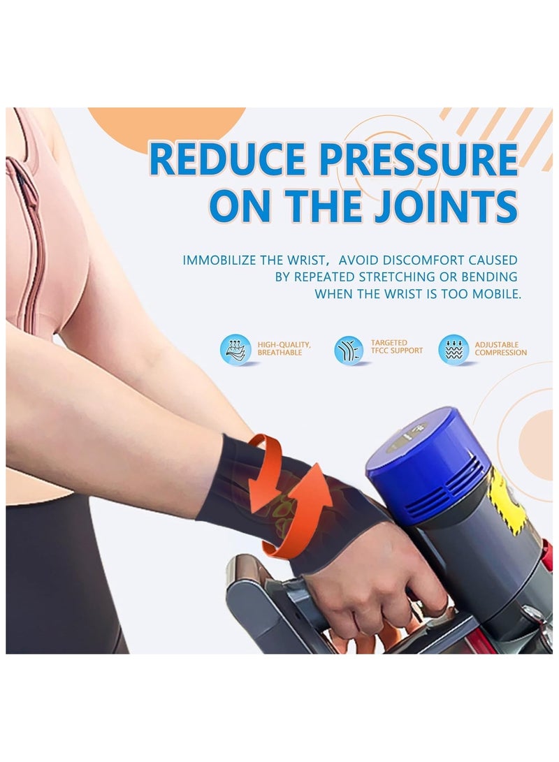 دان كولين اثنين من حماية المعصم الرفيعة للغاية، تدليك العناية المعصم المرنة مع التهاب المفاصل والتهاب الكرياتين، ودعم سوار المعصم، وتخفيف الألم، والضغط، ودعم عشاق اللياقة البدنية - Image 5