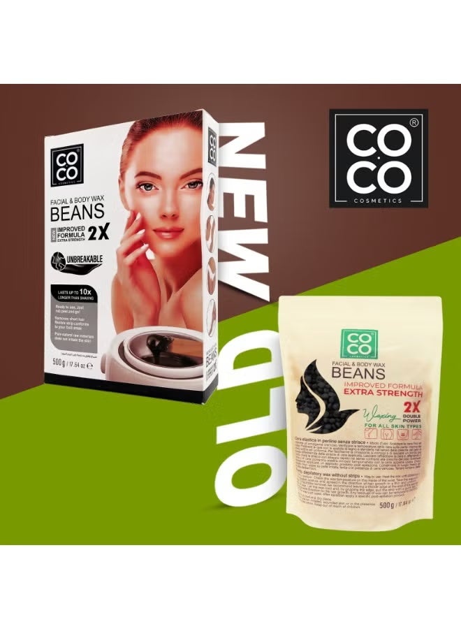 كوكو – حبوب شمع لإزالة الشعر للوجه والجسم بطين البحر الميت – 500 جم - Image 2