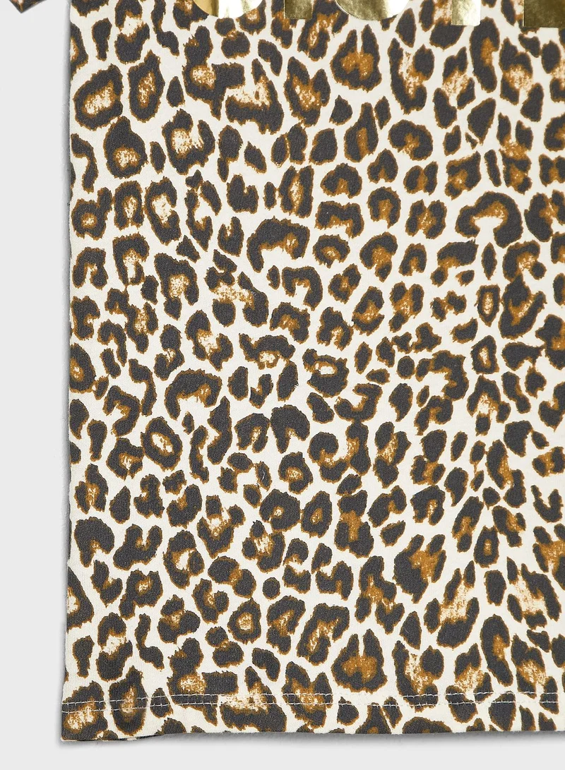 Cotton On Little Leopard Print T-Shirt
