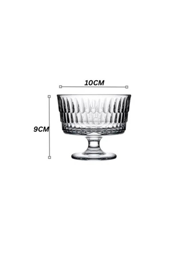 باساباتشي Pasabahce Rain Ice Cream Cups Set of 2Pcs (240ml)Turkey Made - Image 3